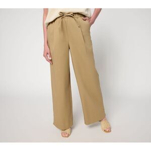 Carla Rockmore Collection Women's Petite Pants PS Twill Straight Brown